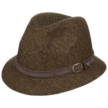 Classic Harris Tweed Fedora Hat