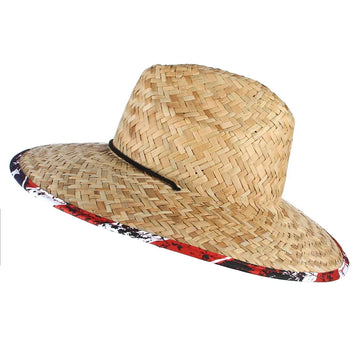 Handmade Wide Brim Lifeguard Straw Safari Hat