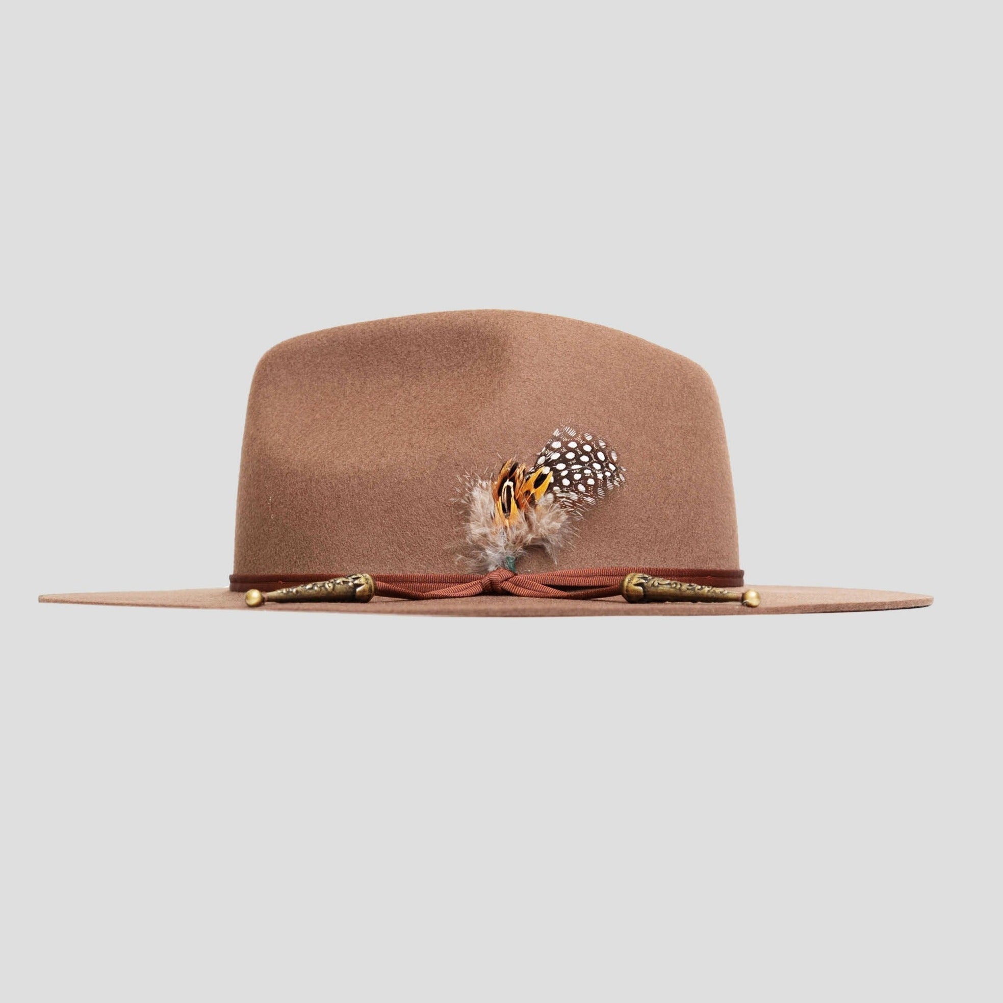 Classic Men's Felt Fedora Hat - Walnut