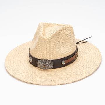 Straw Flat Brim Hat for Men & Women
