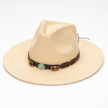 Straw Flat Brim Outdoor Hat