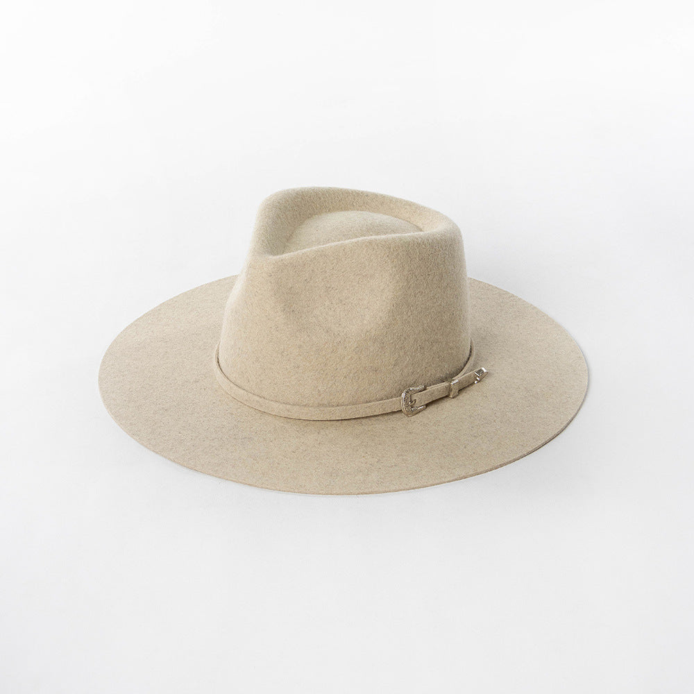 Premium Wool Felt Wide Brim Fedora Hat