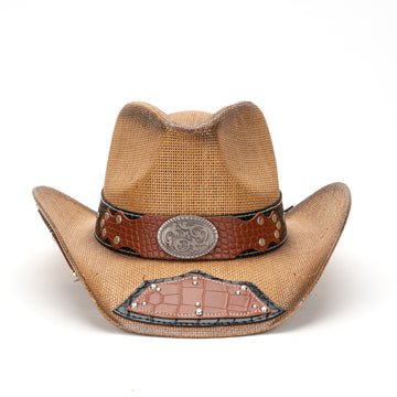 Straw Short Brim Cowboy Hat