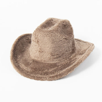 Faux Mink Fur Adjustable Winter Cowboy Hat