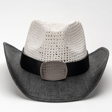 Unisex Straw Short Brim Ranch Hat