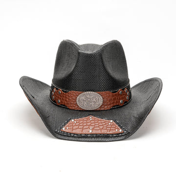 Lightweight Straw Cowboy Hat with Short Brim