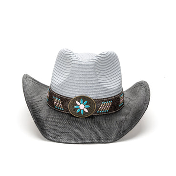 Casual Straw Cowboy Hat for Men & Women