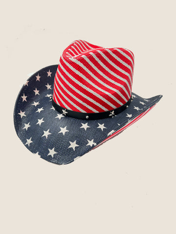 Durable Straw Western Hat Patriot Hat