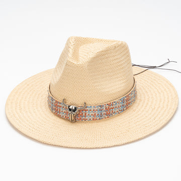 Straw Flat Brim Hat for Gardening