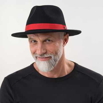 Sophisticated Look Red Corleone Felt Fedora Hat