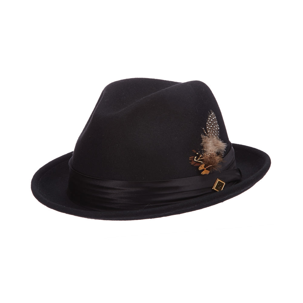 Stacy Adams Wool Felt Fedora- Newark