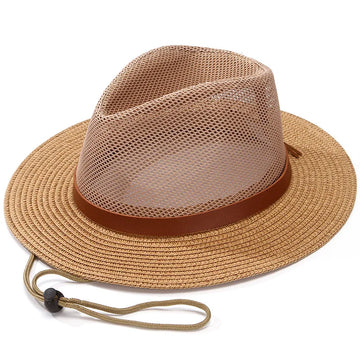 Mesh Breathable Straw Fedora