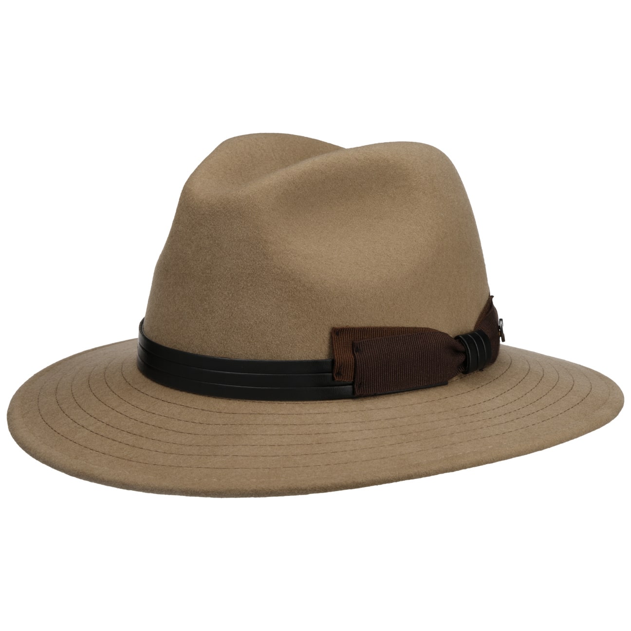 Women Traveller Wool Hat With Leather Band Fedora Hat