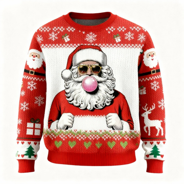 Jolly Santa Claus Pattern Ugly Sweater - Unisex Christmas Party Essential