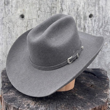 Classic Cattleman Fedora - Gray with Thin Strap