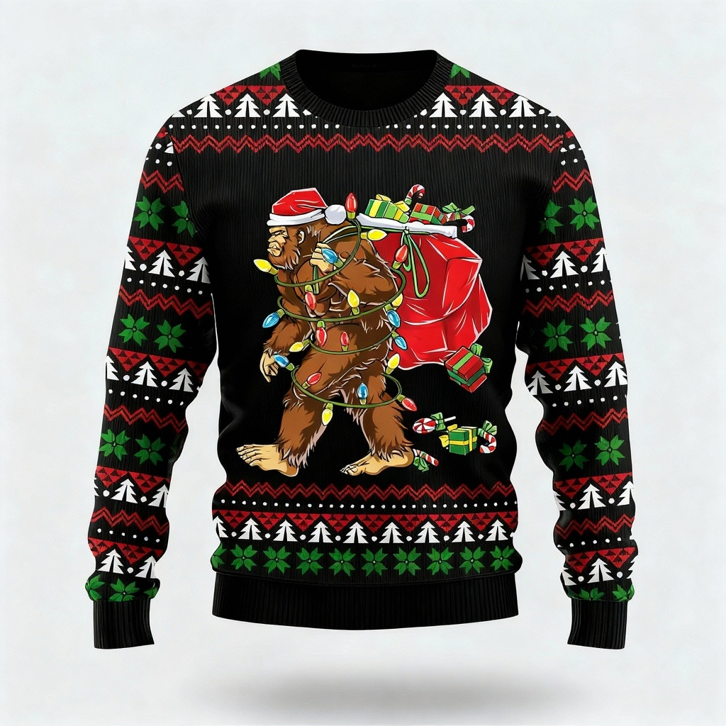 Quirky, Cozy & Festive: The Funny Gorilla Print Christmas Jumper