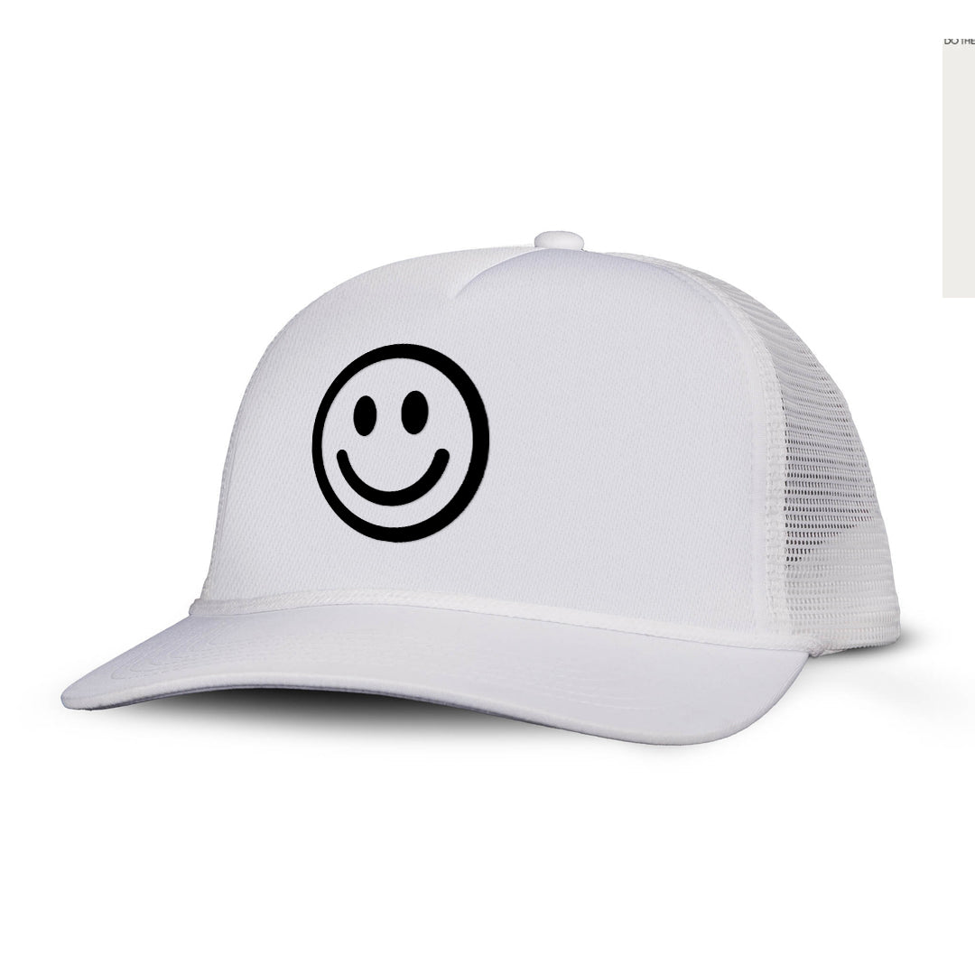 Smile Face Printed Trucker Hat