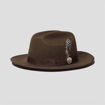 Tasteful Felt Fedora Hat - Chocolate