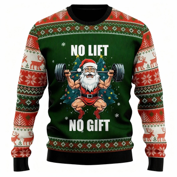 Playful Santa Claus Print - Festival of Holiday Prints Ugly Sweater