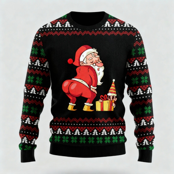 Quirky, Cozy & Festive: The Goofy Santa Print Christmas Jumper