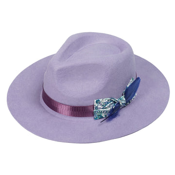 Modern Felt Hat – Straight Brim, Luxe Satin Trim