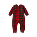 Christmas Family Matching Red and Green Plaid Button Up Long-sleeve Pajamas Sets - Baby*0-6M - Christmas