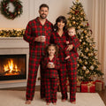 Christmas Family Matching Red and Green Plaid Button Up Long-sleeve Pajamas Sets - Kids*2-3Y - Christmas