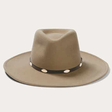 Timeless Flat Brim Felt Hat - Mushroom