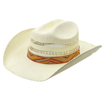 Minimalist Straw Hat – Light Base, Sunny Accent