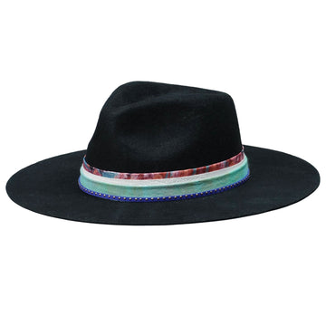 Flat-Brim Hat – Custom Fabric, Textured Leather