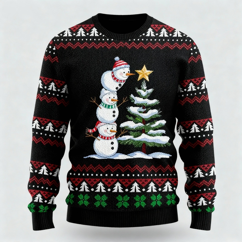 Quirky, Cozy & Festive: The Snowman Print Christmas Jumper