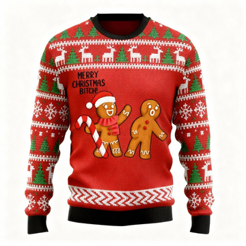 Cute Pattern Print Ugly Christmas Sweater Gift - Best Funny Holiday Present