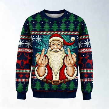 Softest Unisex Funny Christmas Pattern Sweater - Ugly Holiday Party Jumper