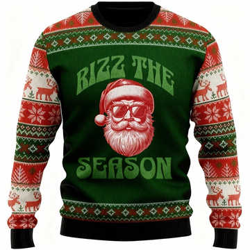 Santa Claus Print - Festival of Holiday Prints Ugly Sweater