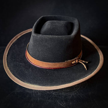 Distressed Fedora Black Lonely