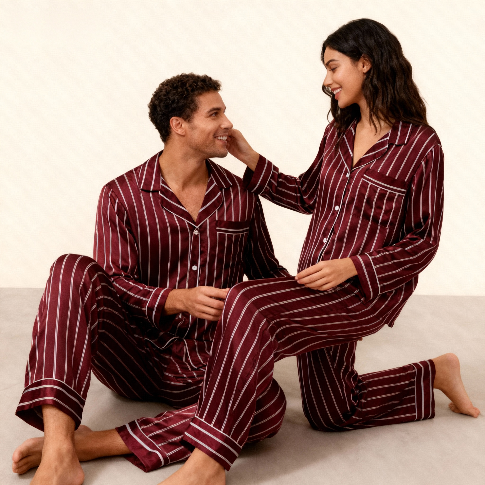 Elegant Satin Pajama Set for Couple