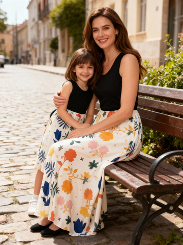 Mommy & Me Sleeveless Cotton Maxi Dress