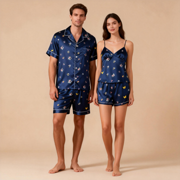 Silky Satin Pajamas for Two – Luxurious Sleep Experience