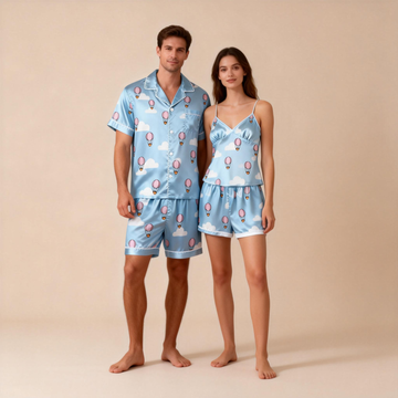 Silky Satin Pajama Short Set – Luxurious Couple Gift