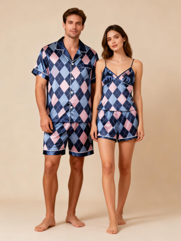 Cozy yet Stylish Satin Pajamas Set for Partners