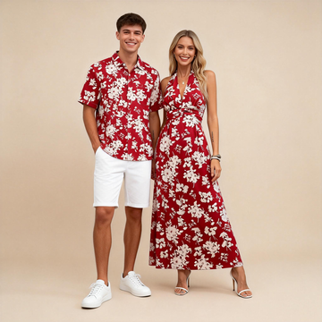 Couple Matching Dress Set – Classic Elegant Pair Look