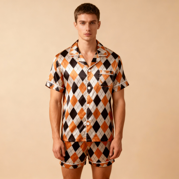 Timeless Men Pajamas in Glossy Satin Fabric