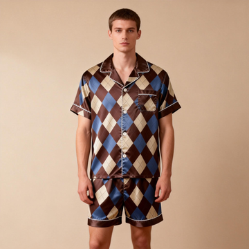 Stay Cool with Short Satin Pajamas for Men