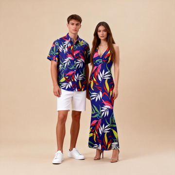 Couples Matching Style: Short-Sleeve Shirt + Dress
