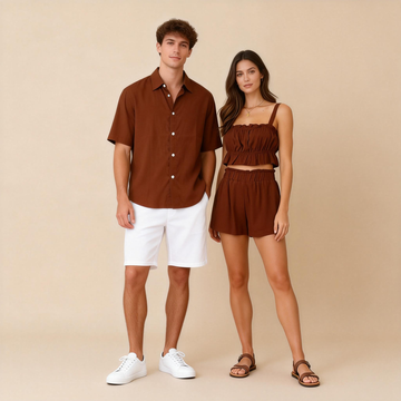 His & Hers Matching Outfit – Shirt & two-piece set