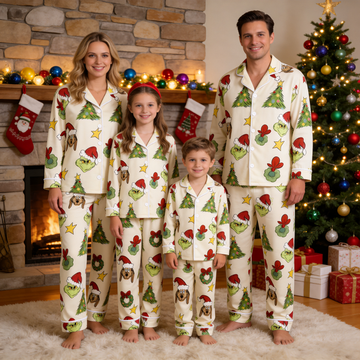 Classic Button-Down Cotton Matching Family Pajamas