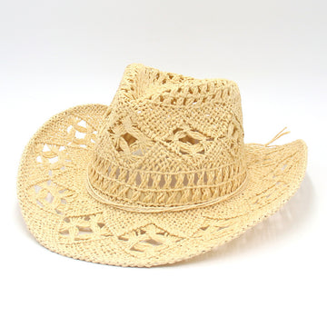 Handmade Western Straw Hollow Foldable Sun Hat
