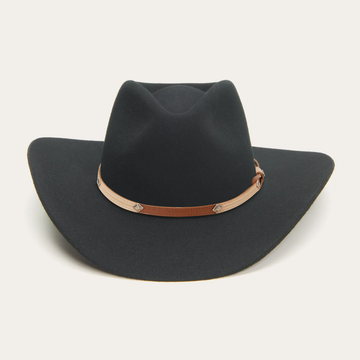 Classic Felt Cowboy Hat Western - Black