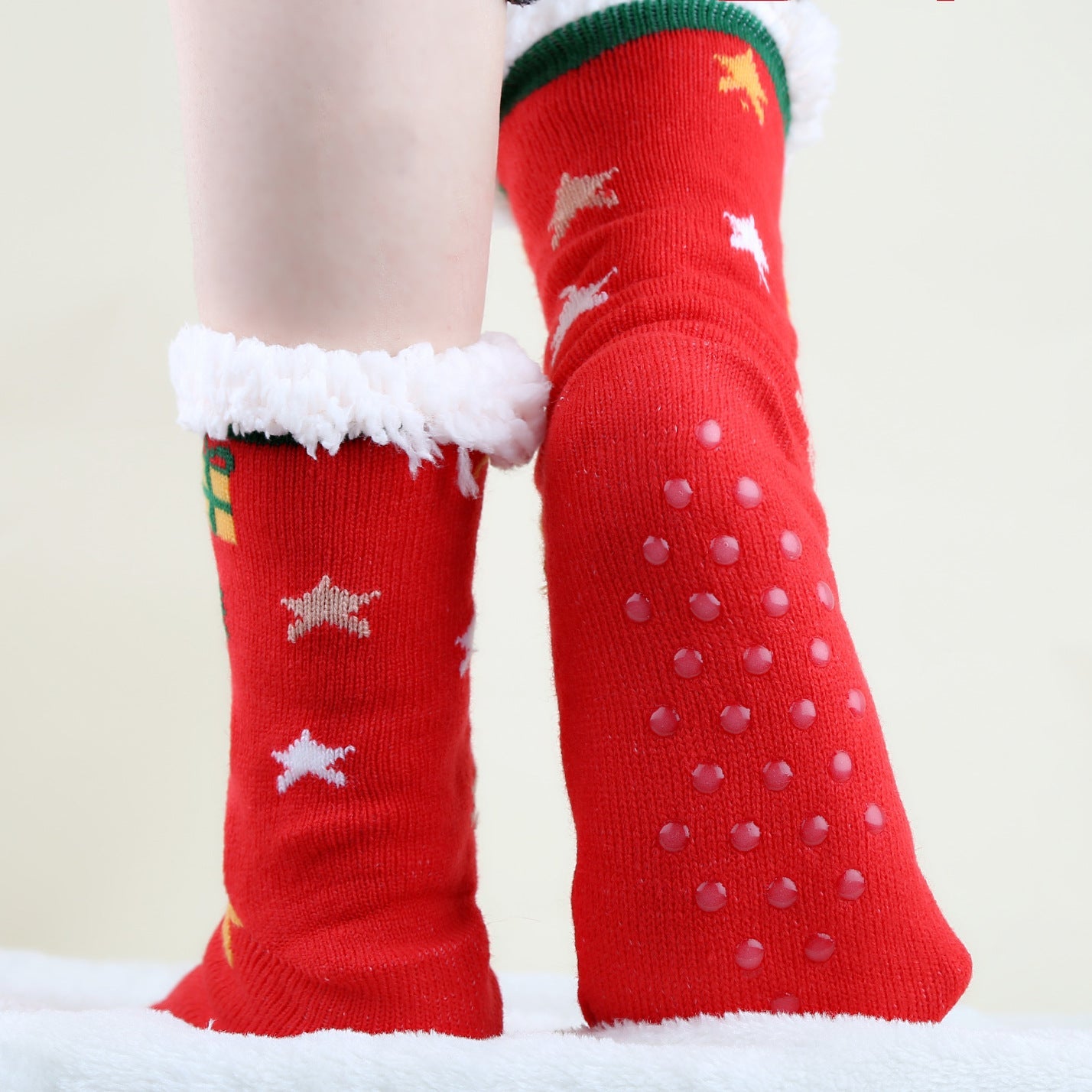 Christmas Fashion Winter Wool Socks Thick  Floor Socks
