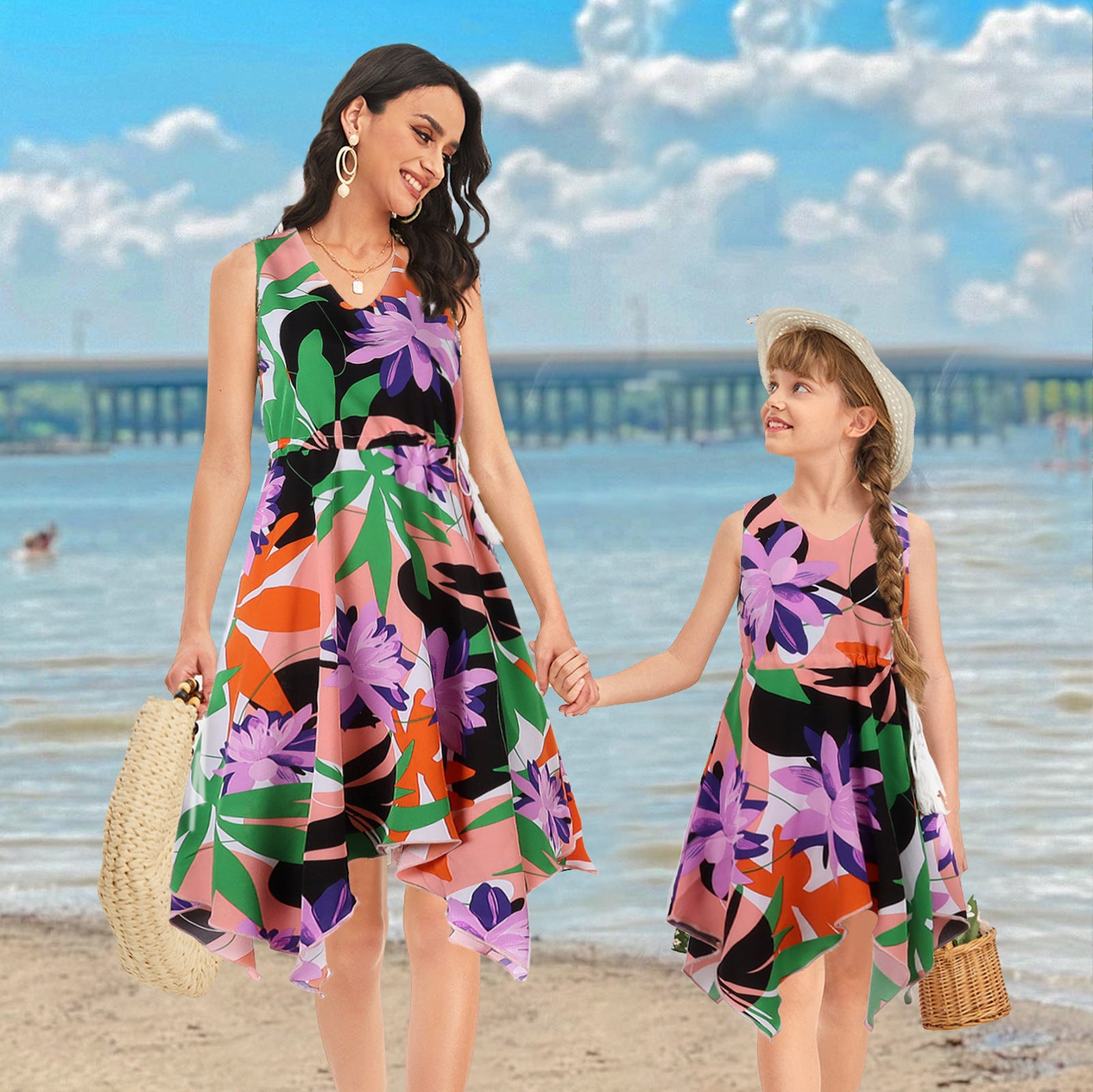 Mom and Me Matching Vacation Dresses New Look